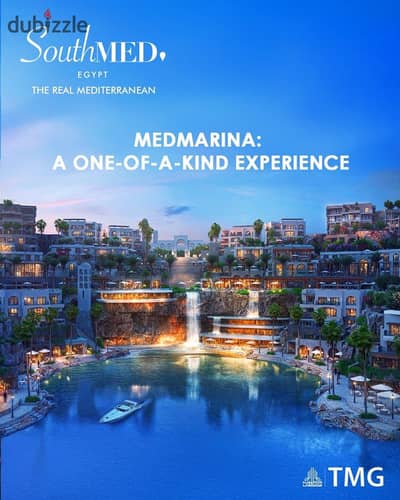 شاليه SouthMED EGYPT 132 م2 بحرى للبيع تقسيط تطل على الاجون  SOUTHMED