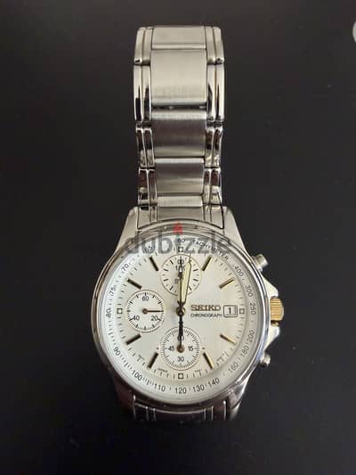 ⌚ Seiko Chronograph Original – Full Set – حالة ممتازة جدًا