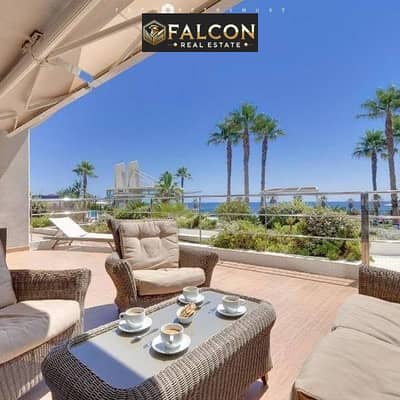 شاليه خطوات من البحر دايركت على اللاجون فرصه استثماريه ب اعلى عائد للبيع فى مارينا 8 دقائق من ابراج العلمين ومراسي وهاسيندا اطلاله بانوراميه