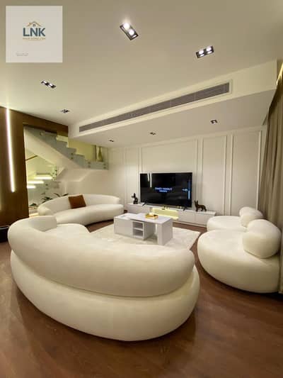 For rent furnished in my city, Model D3 villa, the newest villas in my city, standard color (independent villa). It has a garage. Land area 500 m. 4 bedrooms including a nursery room.