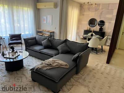 FRIST USE APT 2B  Fully Furnished Modern  with garden in  Village Gate BY Palm Hills  Close to AUC with open View for Rent
