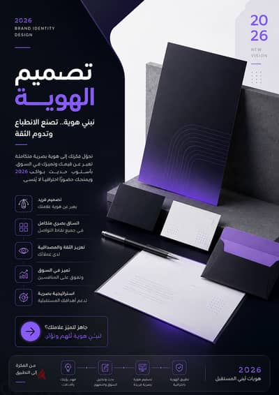 هوية بصرية احترافية تميز علامتك التجارية