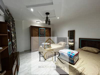 For rent furnished in a very distinguished area in Al-Rehab 1
