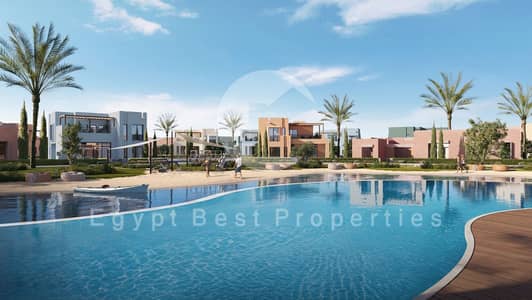 Townhouse For Sale 4 Bedrooms At Makadi Orascom At Hurghada Red Sea Overlooking The Sea And Lagoon With 10% DP Over 8 Years Installments .