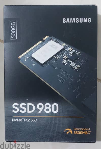 Samsung SSD 980 NVMe M. 2 500GB – جديد لم يُفتح
