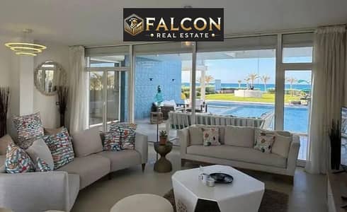 لفتره محدوده خصم 25% + اقساط 6 سنين شاليه VIP  متشطب High end  ودبل فيو  على لاجون و Pool للبيع بجوار مطار العلمين بـ كون الساحل الشمالي Koun