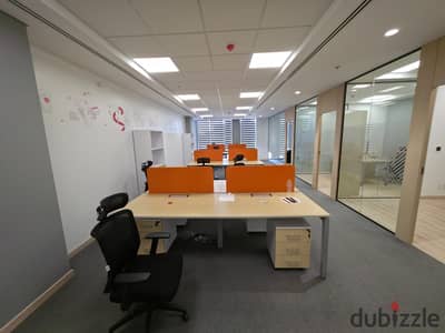 Distinct furnished administrative space of 181 m for rent in Cairo Festival City Fifth Settlement for companies
