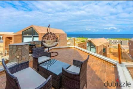 شاليه Sea View للبيع في مكادي هايتس البحر الأحمر_ Makadi Heights, Red Sea جاهز للفرش متشطب ألترا سوبر لوكس بالقرب من مطار الغردقة دبل فيو