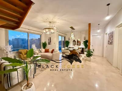 Fully Furnished 3-Bedroom Penthouse with Terrace for Rent in El Nakheel