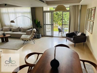 For Rent – Cairo Festival City: 210 sqm apartment with 70 sqm private garden, 3 bedrooms, 4 bathrooms, nanny’s room. Annual lease: EGP 115,000/month.