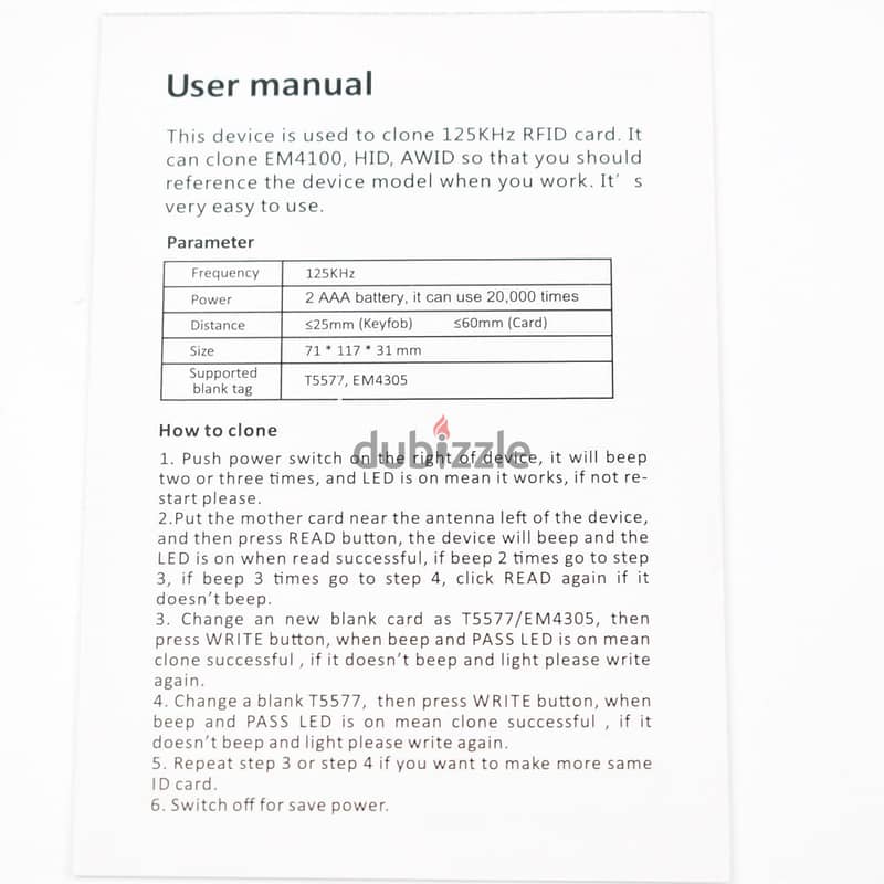 125Khz RFID ID Card Reader & Writer/Copier/Duplicator/Programmer 2