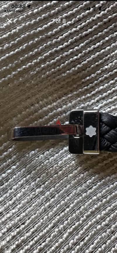 Original Mont blanc Black Leather Bracelet