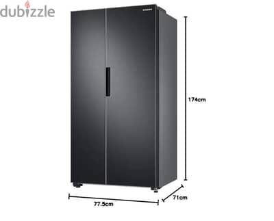 Samsung Side by Side Refrigerator RS66A8100B1/MR 641L - 23 Cubic Feet
