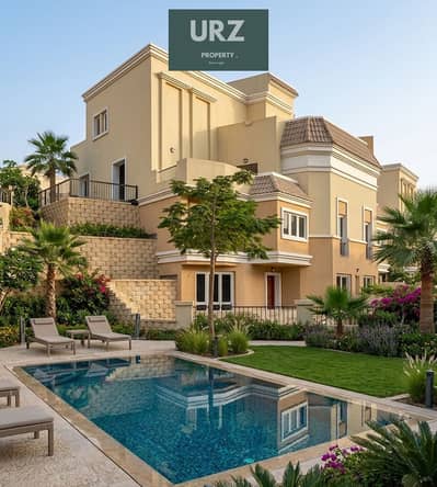 Own your villa with only 10 million after discount with a direct view of LANDSCAPE next to The Spine Towers Madinaty near Fifth Settlement Al Rehab