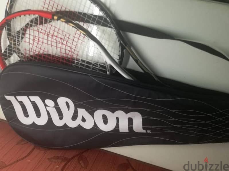 2 wilson rackets and bag 10