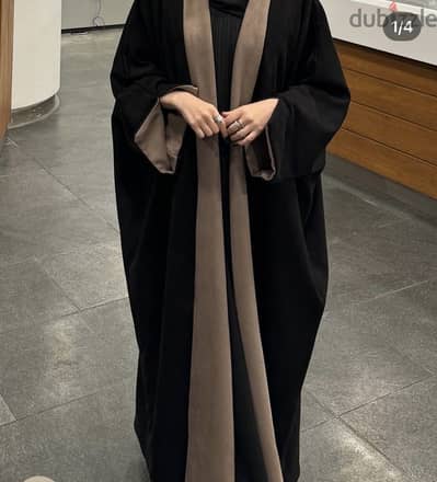 double sided abaya (black & coffee)