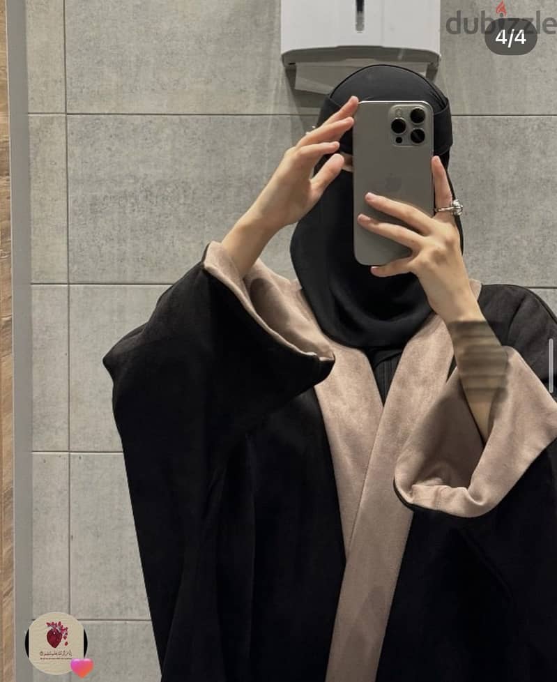 double sided abaya (black & coffee) 1