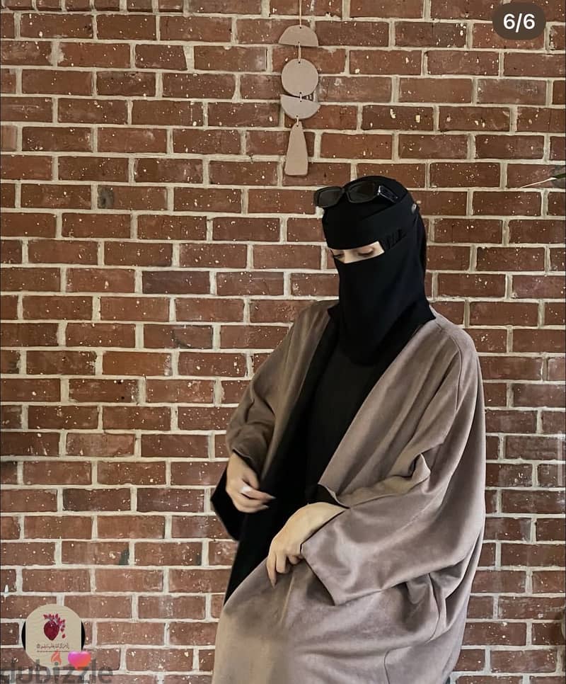 double sided abaya (black & coffee) 2
