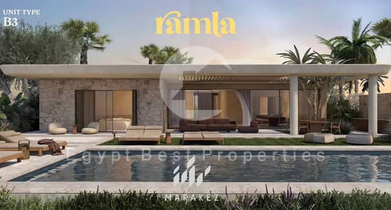فرصة نادرة في رملة | آخر فيلا بإطلالة بحر ولاجون في رأس الحكمة 5% مقدم واقساط ل 9 سنين مع مراكز!!