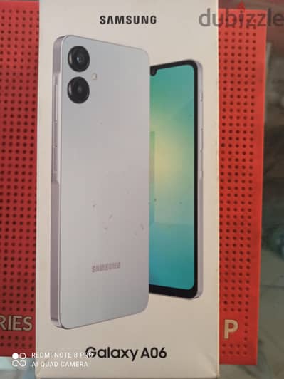 Samsung a06 4+128 كسر زيرو بكرتونته لون ابيض