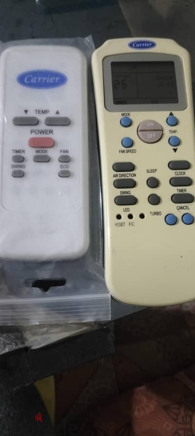 2 ريموت تكييف كارير للبيع