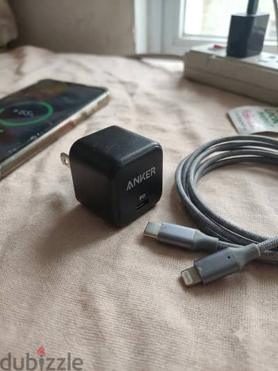 رأس شاحن أنكر أصلي Anker PD Type-C شحن سريع (بحالة ممتازة)