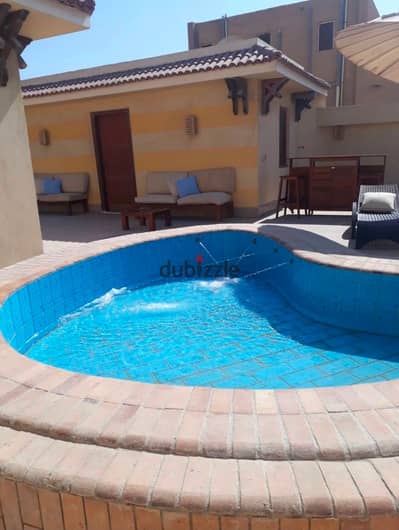 Furnished villa for rent in Al Yasmeen compound in the heart of Sheikh Zayed, fully finished with super lux