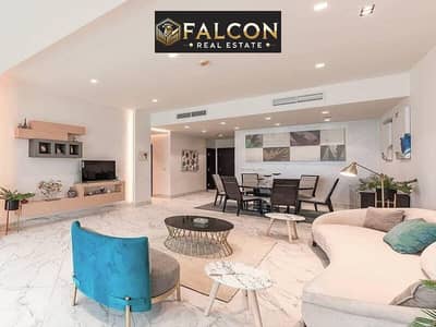 Panoramic sea view apartment, ready for immediate occupancy, fully finished with air conditioning, in Al Alamein Towers near Marina & Marassi