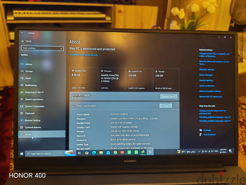 Huawei matebook d15 3