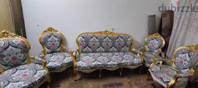 صالون أبيسون مدهب فرنساوى