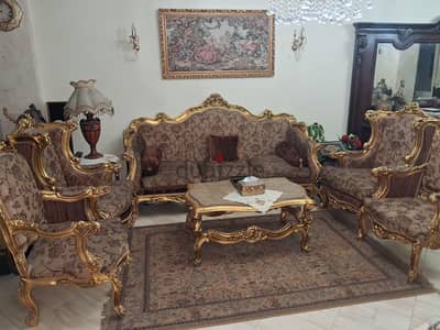 صالون مدرب خشب زان دمياطي قديم اصلي
