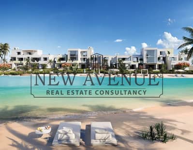 Luxury Corner Chalet Lagoon View in Shores Beit Al Bahr Sidi Heneish by El Abd Resort Flexible 8 Years Payment Plan Location: Km 245 Alexandria-Sahel
