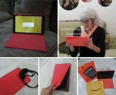 Tablet Amazon حالة جيدة سعر خرافي  fire hd 10 Orange