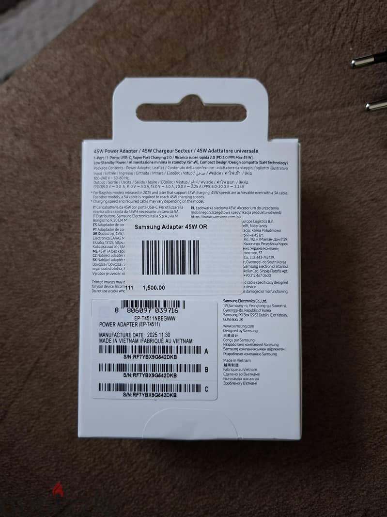 Samsung 45W power adapter 3
