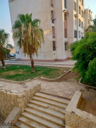 Semi-finished apartment for sale in Al-Ittihad Al-Ta'awuni; first floor (above ground level). Total area is 119 sqm (82 sqm net). Features an open vie