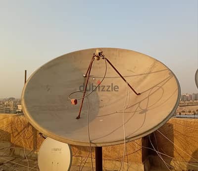 طبق دش قطر 180 سم مستعمل بالموتور