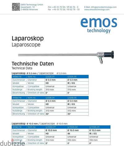 10 mm 0 degree 4K Laparoscopy