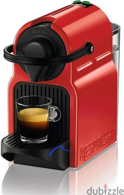 Nespresso inissia coffee machine (red)+ Aeroccino 3 milk frother (red)