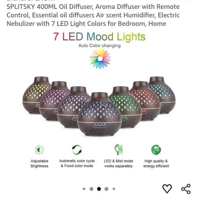 موزع روائح الزيوت العطرية / Oil Diffuser استخدام خفيoف  السعر ٨٠٠