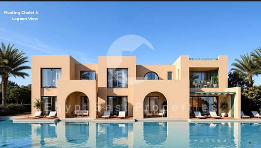 CHALET FOR SALE IN MAKADI FIRST-ROW LAGOON AND SEAVIEW, 0% DP OVER 8Y