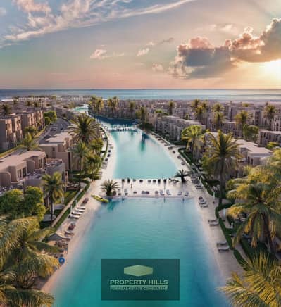 شاليه لقطه للبيع متشطب فيو لاجون فى ليف - LYV Gates راس الحكمه متشطيب بالكامل
