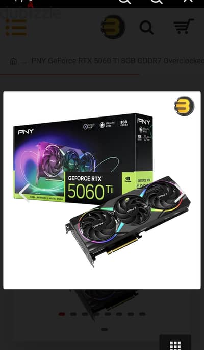 كرت 5060ti 8 pny triple fan oc