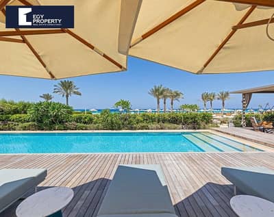 Villa For Sale First Row on Sea Super Lux Fully Furnished Ready To Move In Almaza bay - North Coast