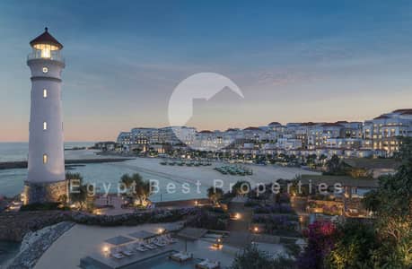 Luxruy Finishing - 1 one bedroom Chalet for sale - 60 m Walking distance to Seashore at Ras El Hekma - Premium Location facing the Marina lighthouse