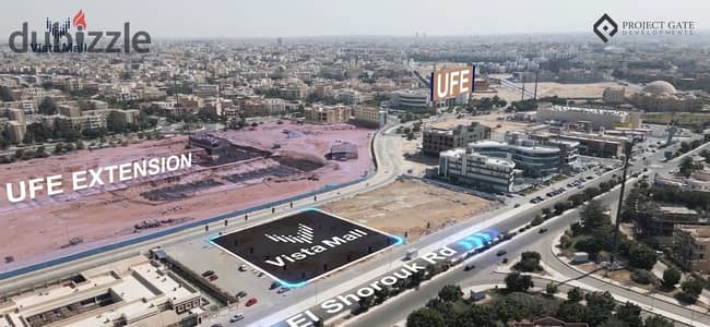 Ground floor shop for sale in El Shorouk with a down payment starting from 400,000 and installments up to 7 years