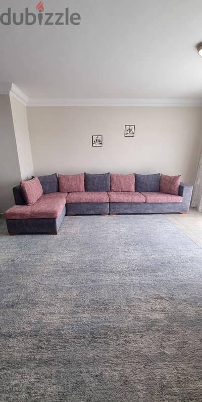 Large 4-Meter L-Shape Sectional Sofa (Two-Tone)