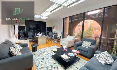 Fitted Ground Duplex Office 400Sqm private Entrance in Sarayat Al Maadi