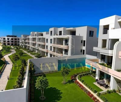 شاليه فيو البحر مباشر بسعر لقطة  للبيع فى June  سوديك راس الحكمهNorth coast  متشطب بالتكييفات 3 غرف و غرفه ناني 152م