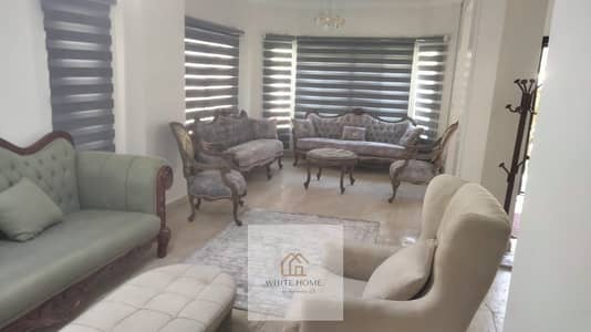Furnished villa for rent in Al Rehab City, Model B, with a land area of ​​210 square meters and a building area of ​​190 square meters. It consists of