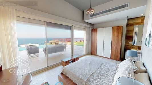 Fully finished chalet, first row on the beach with a full sea view. A prime investment opportunity under Marriott management at IL Monte Galala